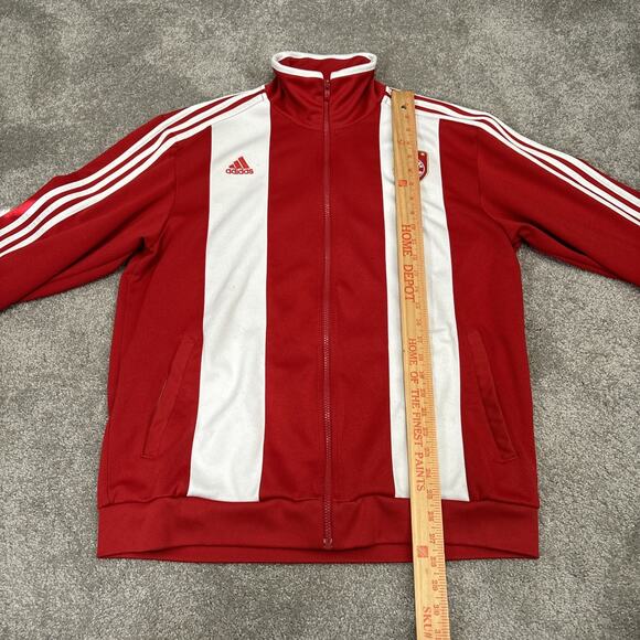FC Bayern Munchen Track Jacket Mens Extra Large Red Adidas Vintage Y2K - Picture 3 of 6
